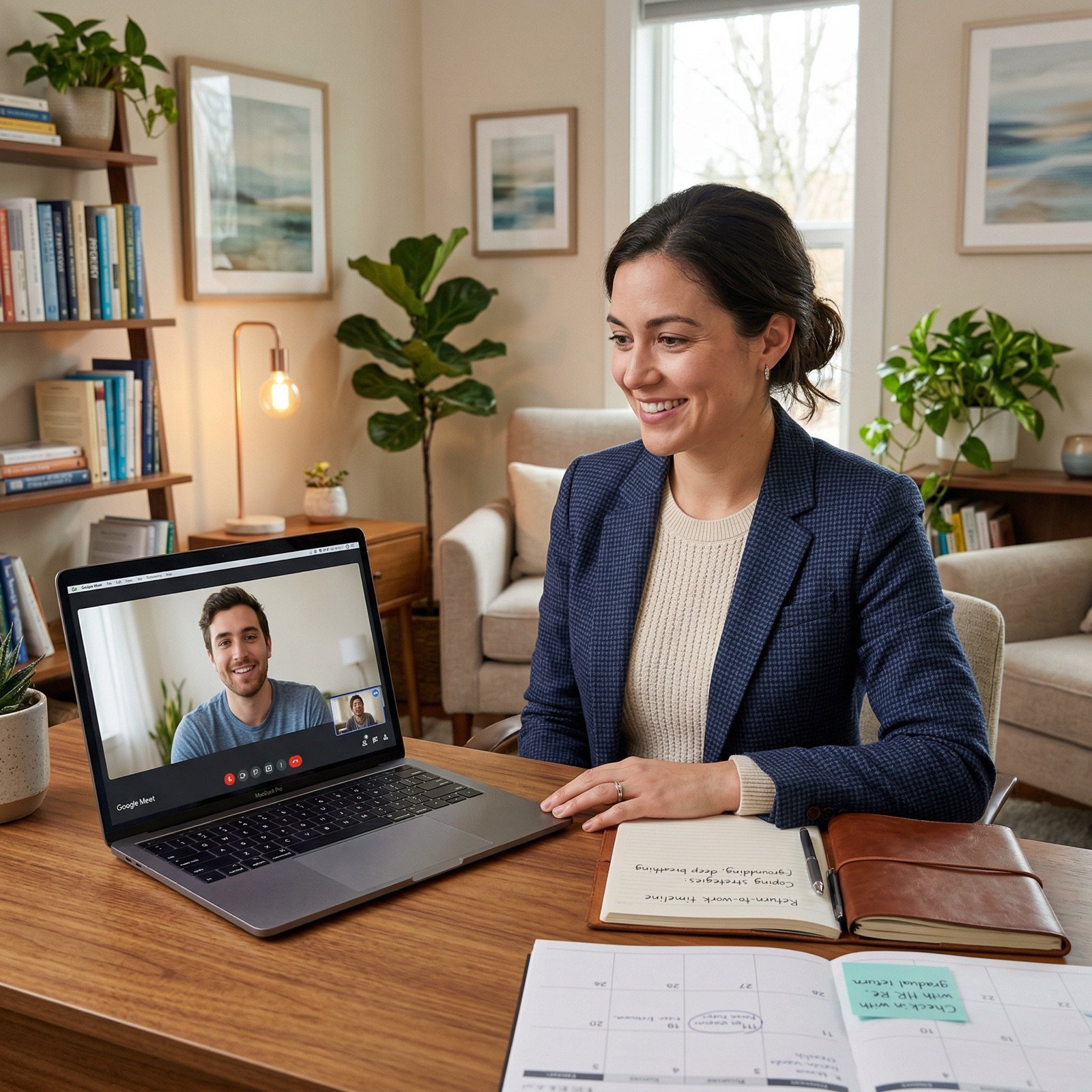 BridgeMed psychiatrist conducting a virtual consultation