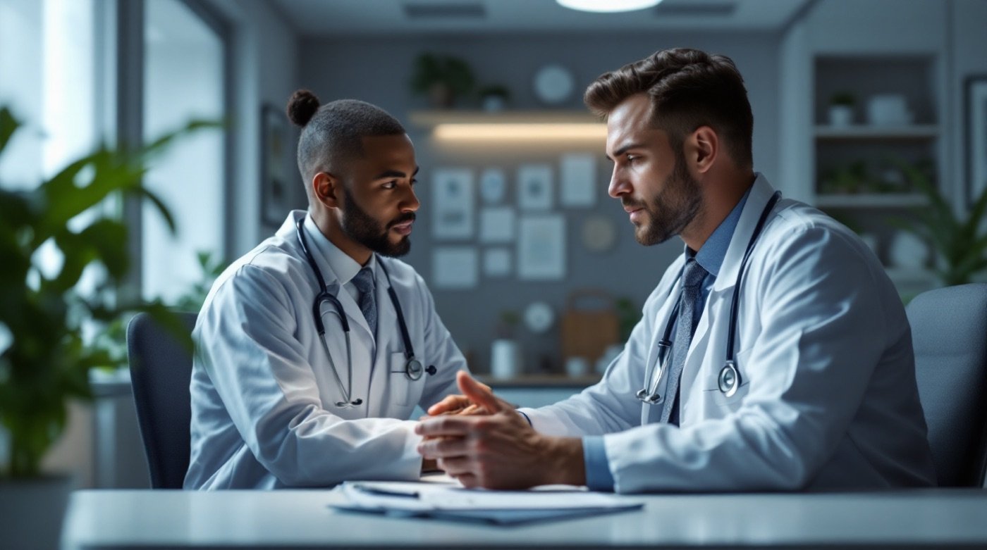 Two psychiatrists conducting a clinical assessment