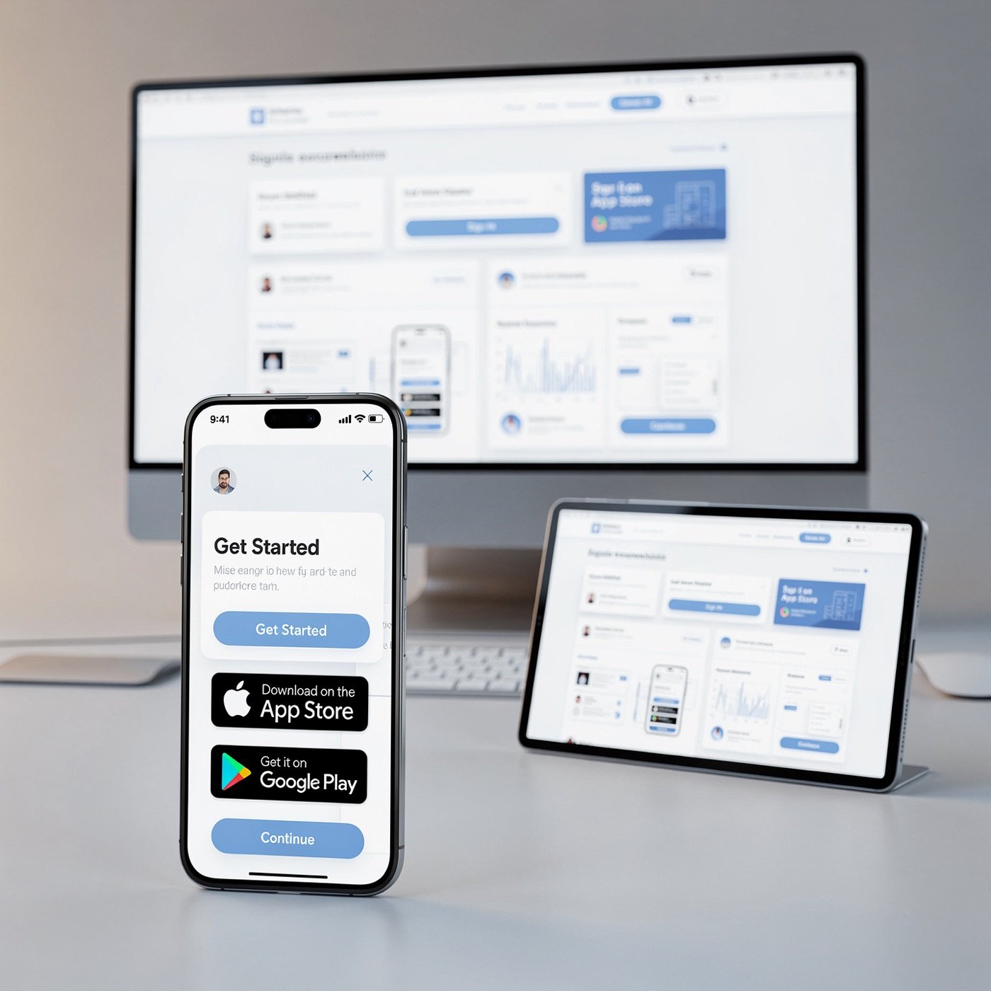BridgeMed Health platform on iOS, Android, and web